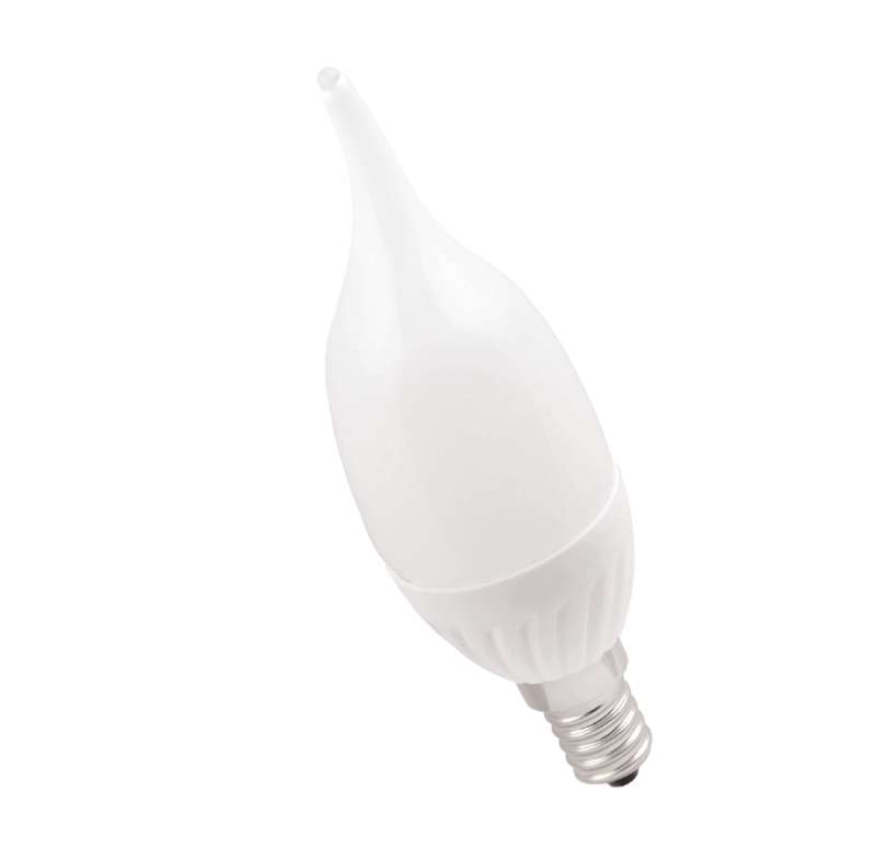 Лампа светодиодная ECO CB35 5Вт свеча на ветру 4000К белый E14 450лм 230-240В ИЭК LLE-CB35-5-230-40-E14
