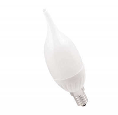 Лампа светодиодная ECO CB35 5Вт свеча на ветру 4000К белый E14 450лм 230-240В ИЭК LLE-CB35-5-230-40-E14