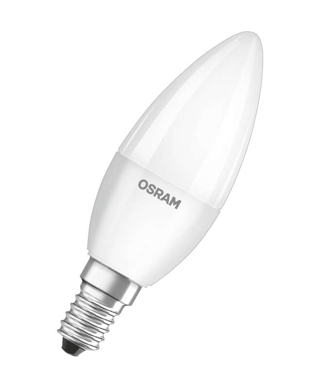 Лампа светодиодная LED STAR CLASSIC B 60 6.5W/830 6.5Вт свеча 3000К тепл. бел. E14 550лм 220-240В матов. пласт. OSRAM 4058075134171