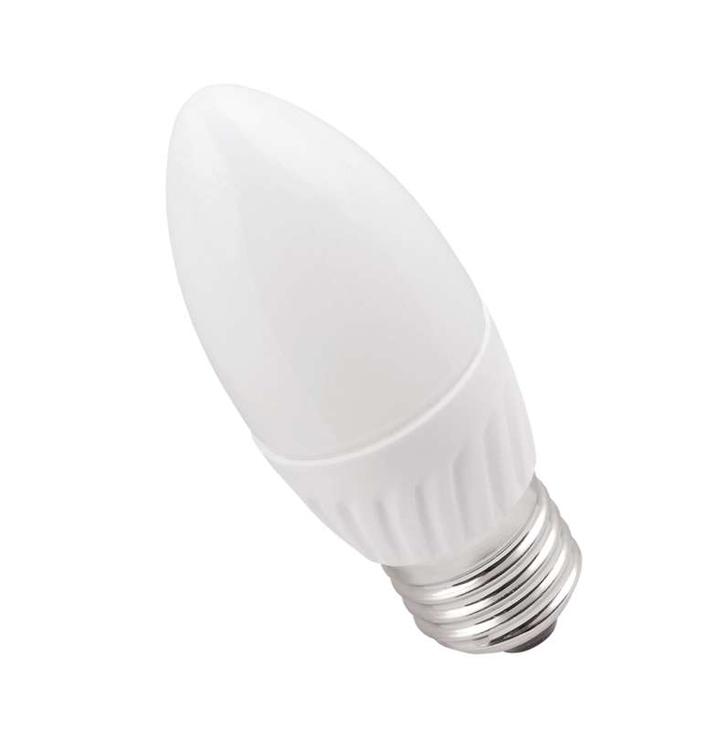 Лампа светодиодная ECO C35 5Вт свеча 4000К белый E27 450лм 230-240В ИЭК LLE-C35-5-230-40-E27