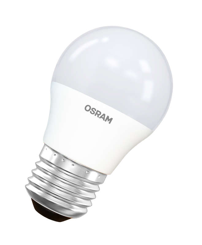 Лампа светодиодная LED STAR CLASSIC P 60 6.5W/830 6.5Вт шар 3000К тепл. бел. E27 550лм 220-240В матов. пласт. OSRAM 4058075134355
