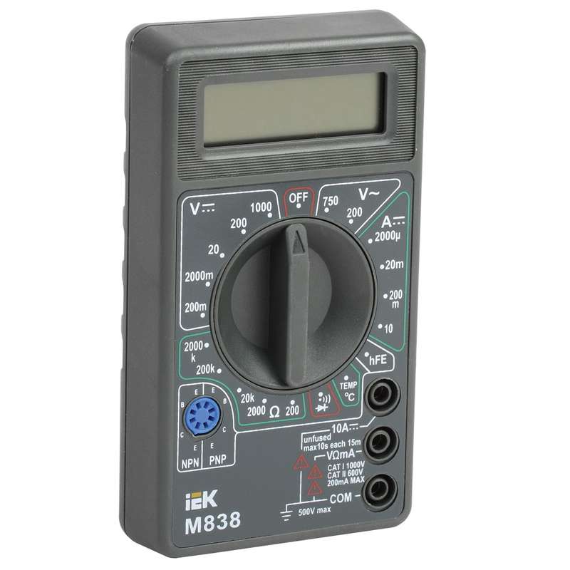Мультиметр цифровой Universal M838 ИЭК TMD-2S-838