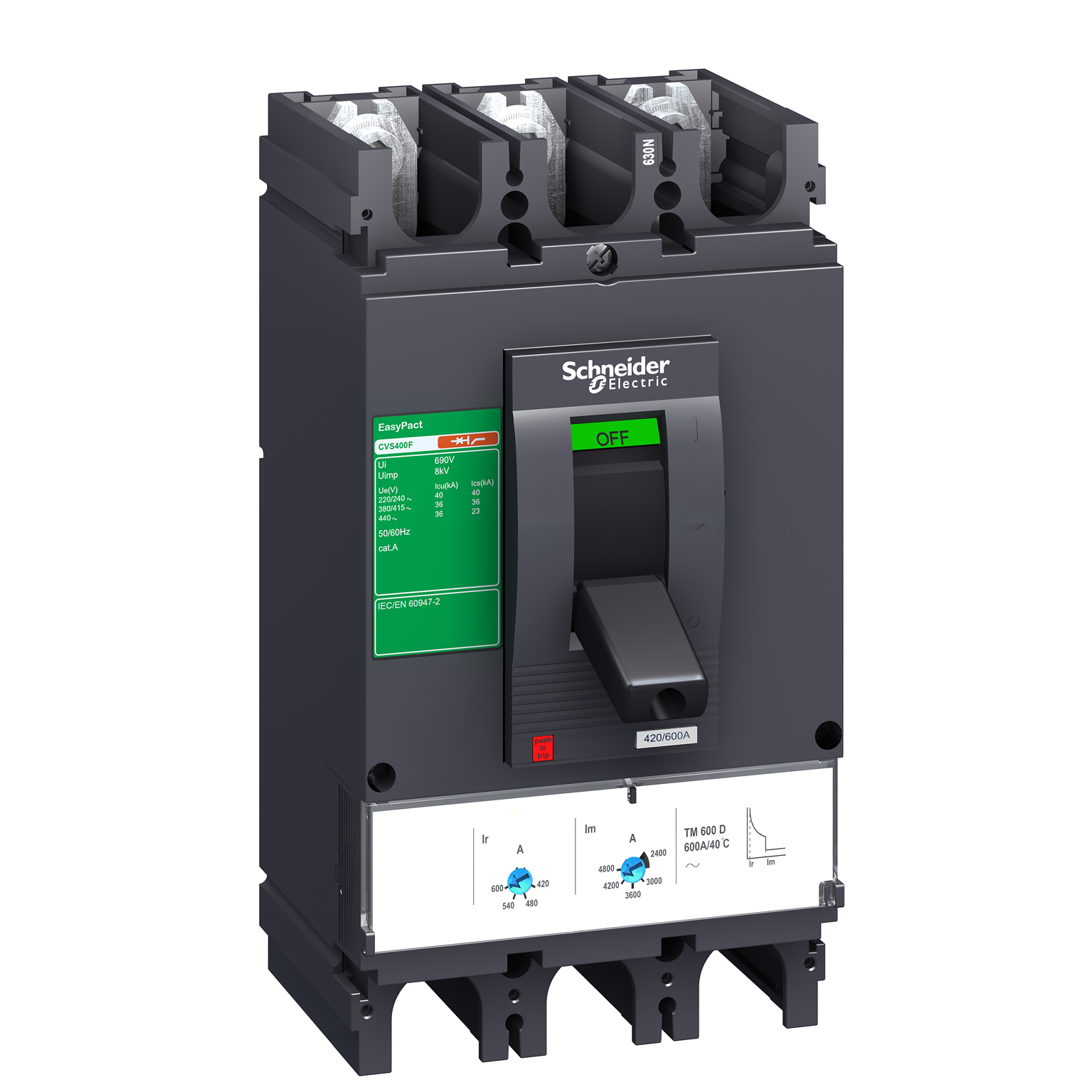 Выключатель авт. мод. 3п CVS 630F 36кА TM600D EasyPact SchE LV563306