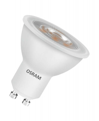 Лампа светодиодная LED STAR PAR16 4W/830 (замена 50Вт) 4Вт 3000К тепл. бел. GU10 370лм 220-240В прозр. пласт. OSRAM 4058075134843